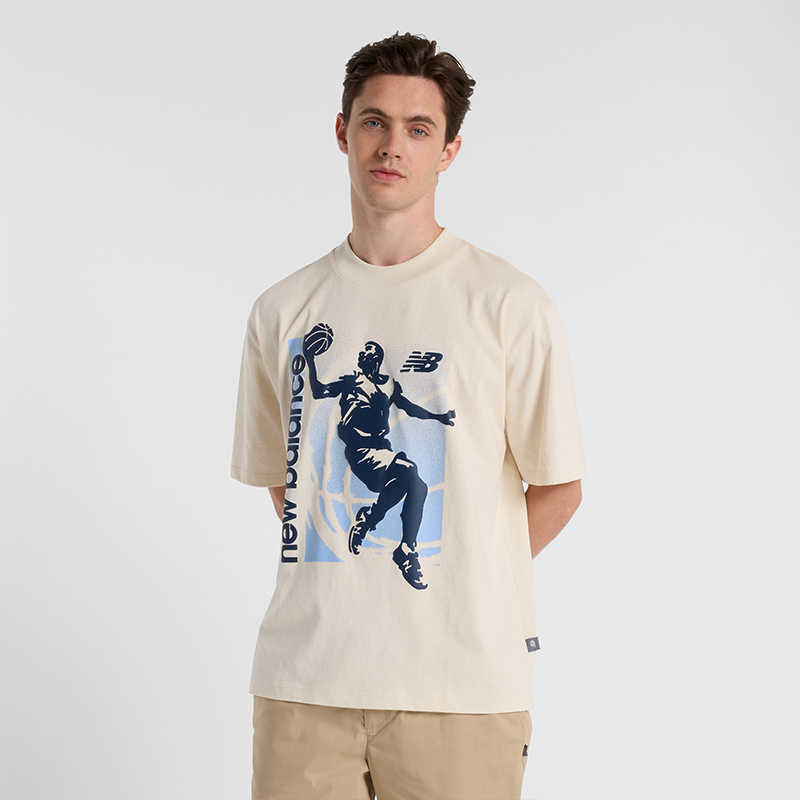 Тениска New Balance Basketball Graphic T-Shirt Бежово | NBMT51605LIN, 0