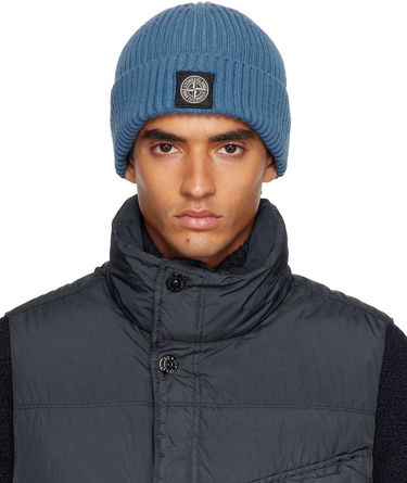 Шапка Stone Island Full Rib Beanie Синьо | S15 N100002 S00C3, 0