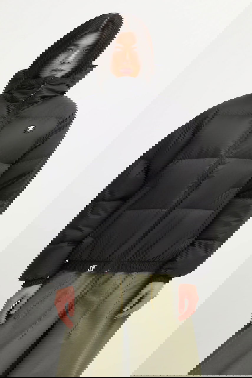 Пухо яке AAPE by A Bathing Ape 29.5-inch Hooded Winter Down Puffer Jacket Черно | AAPDNM7725XXP, 0