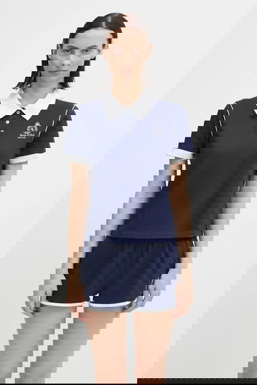 Комплект Sporty & Rich Crown 70S Pique Polo Shirt and Shorts Set Тъмно синьо | TO057621304BL107, 0