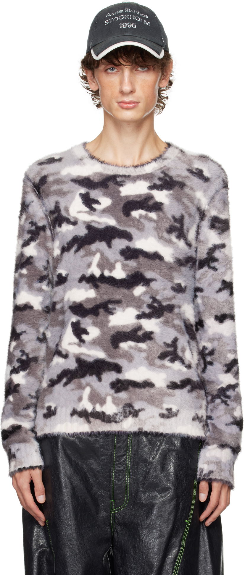 Пуловер Acne Studios Sweater Printed Gray Сиво | B60335-