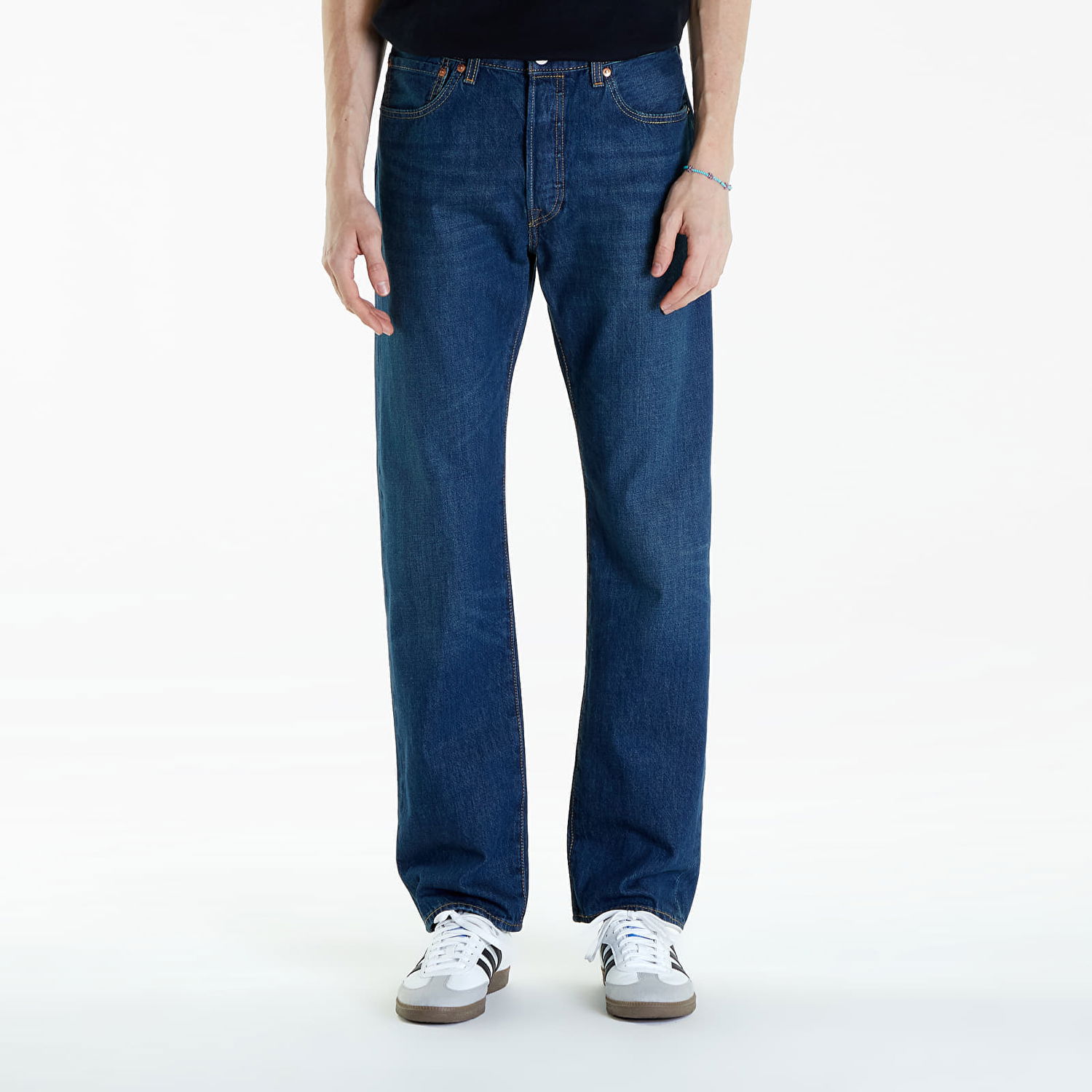 Панталони и дънки Levi's Pánské džíny ® 501® Original Jeans Modrá Тъмно синьо | 00501-3522, 0