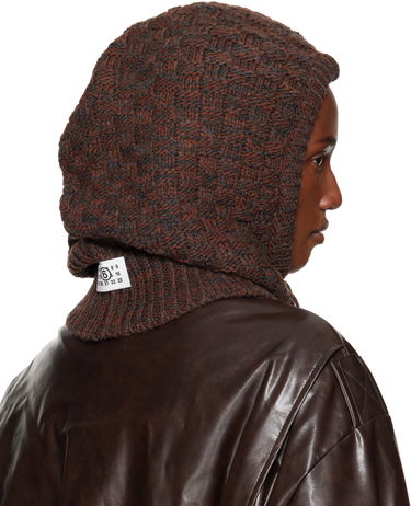 Шапка Maison Margiela MM6 Maison Margiela Wool Blend Knit Hood Кафяво | SH2TB0005 M13174, 2