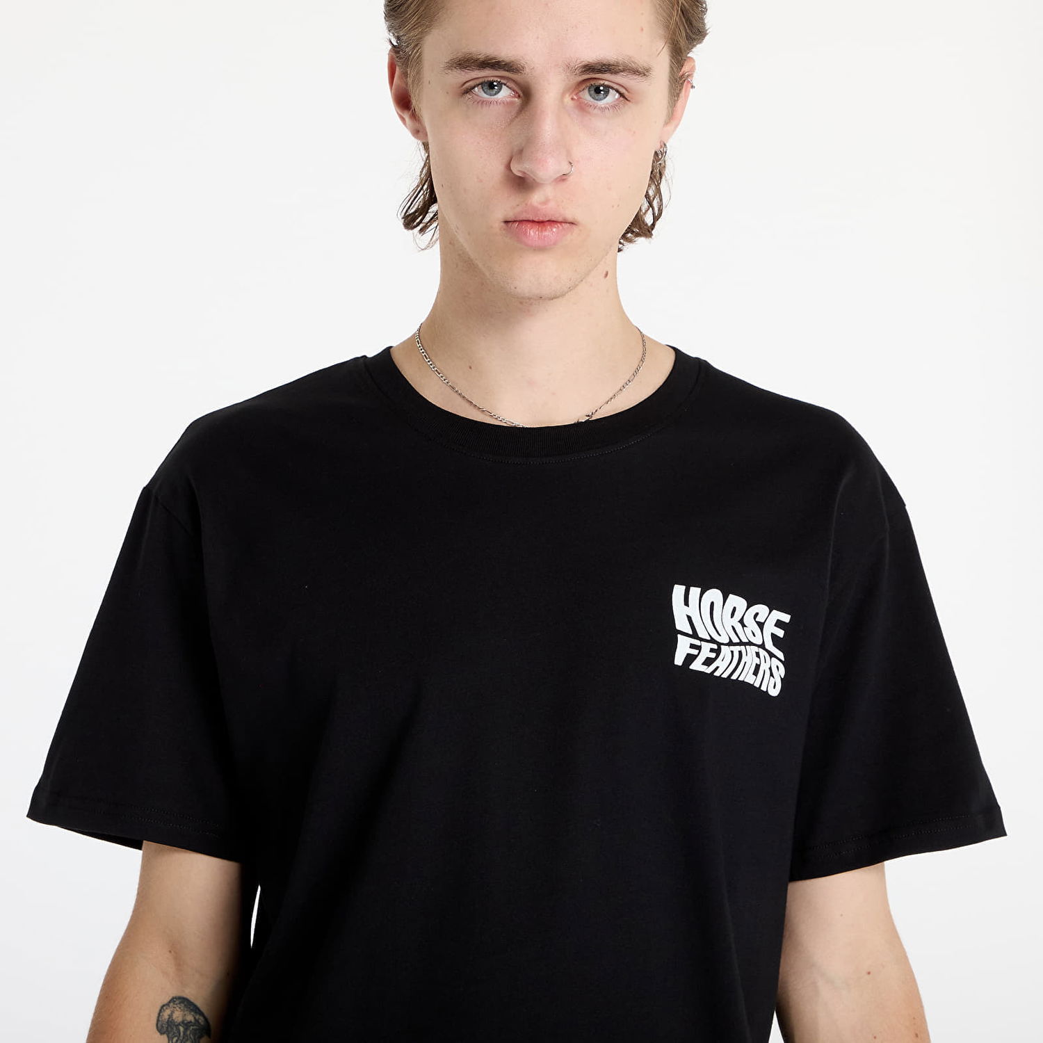 Тениска Horsefeathers Distort T-Shirt Black M Черно | SM1366A, 1