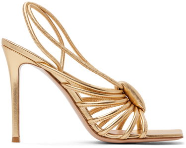 Кецове и обувки Gianvito Rossi Hellen Square Toe Heeled Sandals Металик | G32488-15RIC-NPS, 0