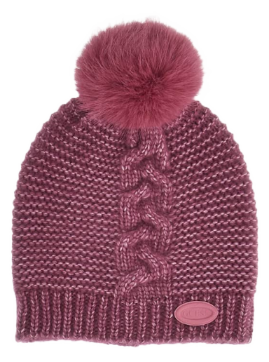 Шапка GUESS Pom-Pom Beanie Бургунди | AW9975WOL01