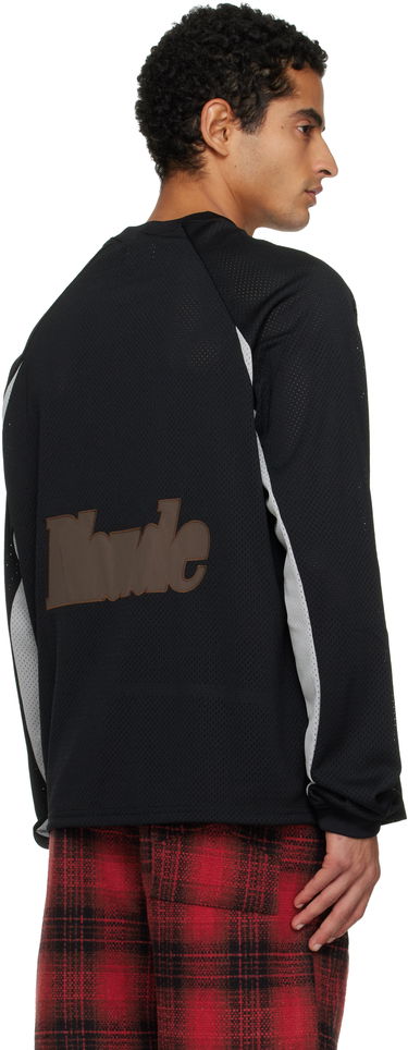 Тениска Rhude Mesh Moto LS T-shirt Черно | RHPF25SR03012, 2