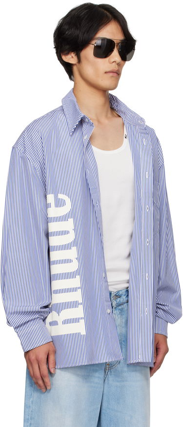 Риза Rhude Rhude Side Logo Long Sleeve Shirt Синьо | RHPF25SR10012, 1