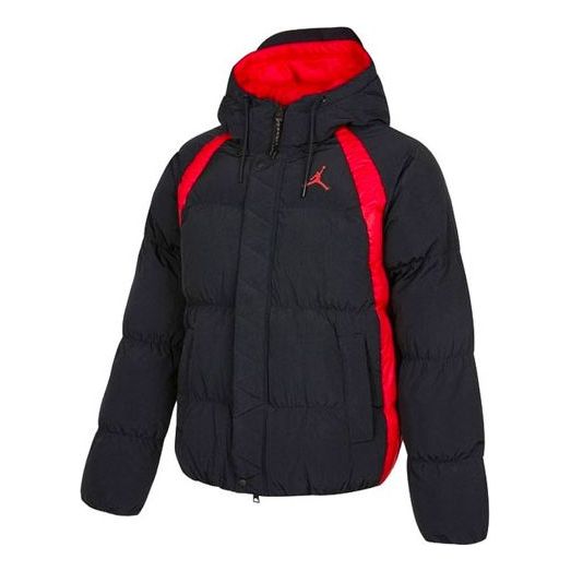 Пухо яке Jordan Jordan Contrasting Print Hooded Puffer Jacket Черно | DA9807-010