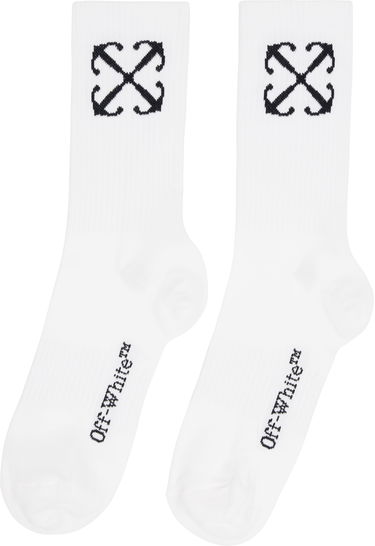 Чорапи Off-White White Mid Socks with Logo Бяло | OMRA080C99KNI0010110, 1