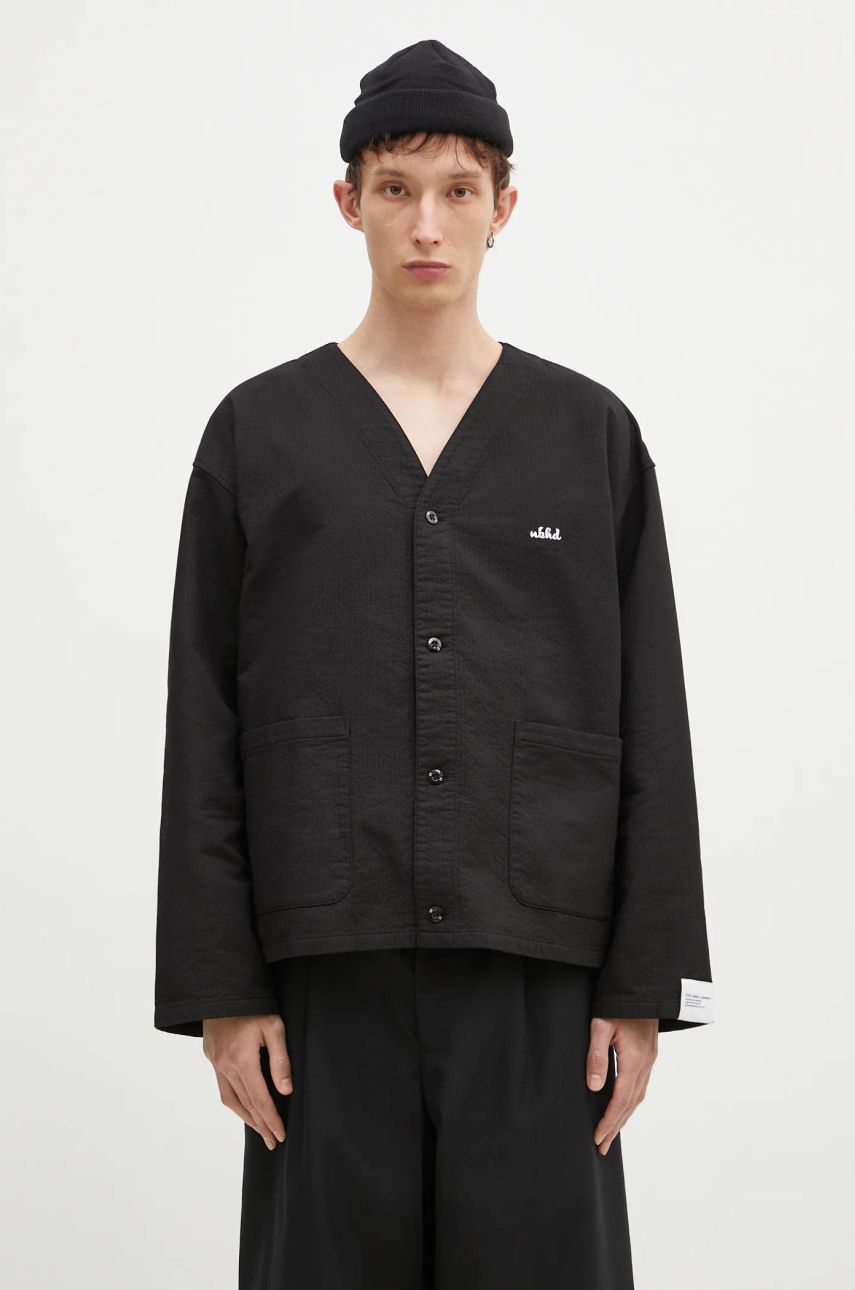 Пуловер Neighborhood NEIGHBORHOOD Regular Fit V-Neck Cardigan Черно | 242SPNH.SHM05, 0