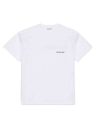 Тениска Balenciaga Large Fit T-shirt Бяло | 612965TIVG59040