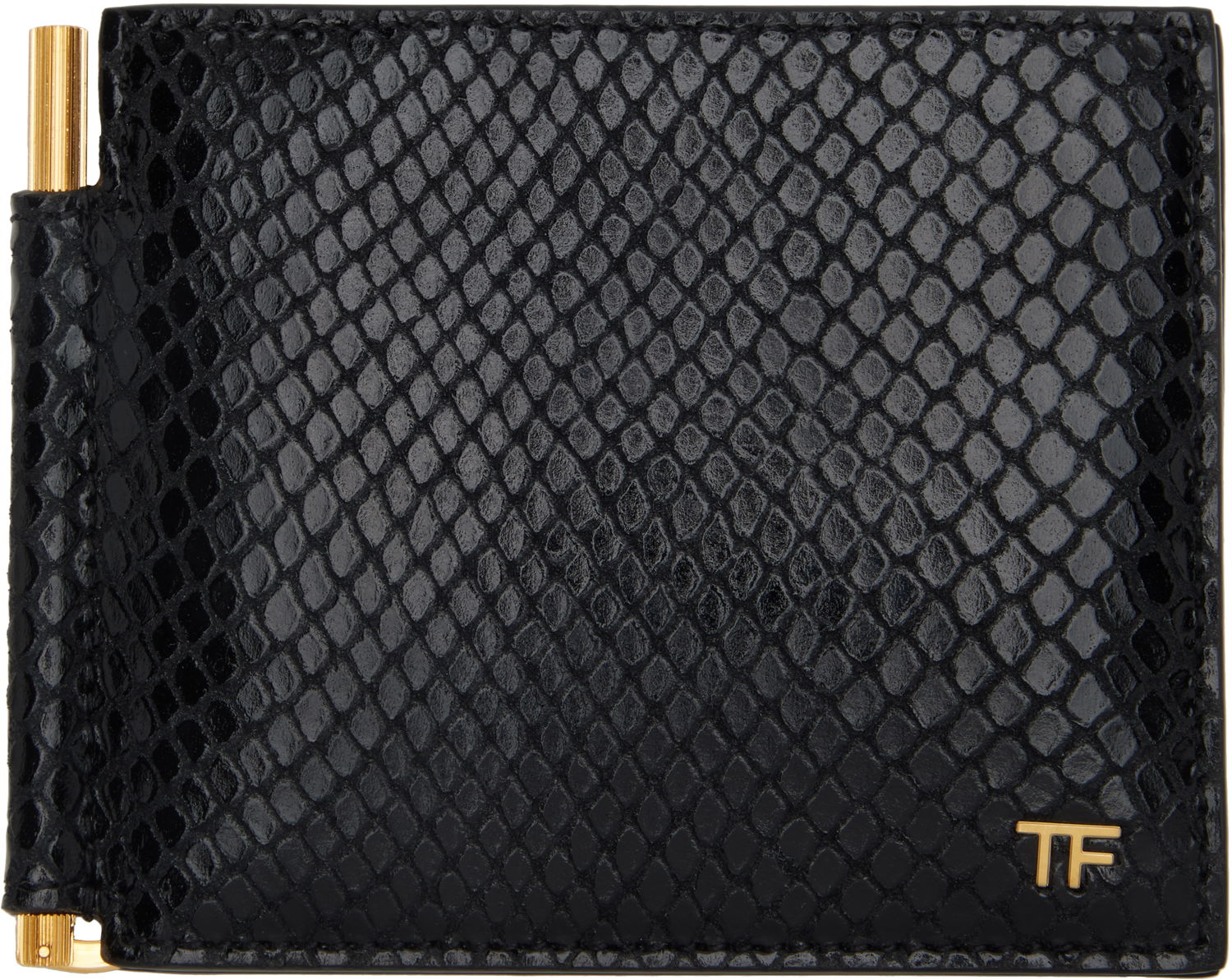 Портфейл Tom Ford TOM FORD Python Money Clip Wallet Черно | YM231-LCL471G, 0