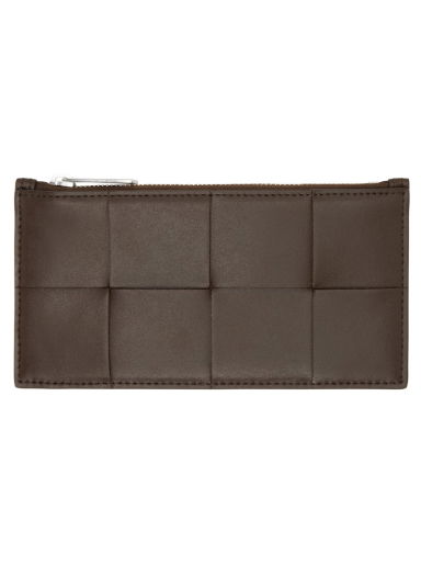 Портфейл Bottega Veneta Long Cassette Zippered Card Holder Кафяво | 749460 VBWD3