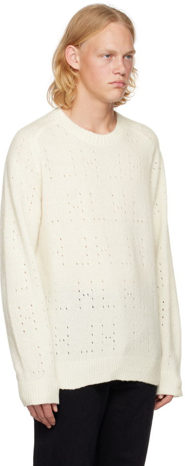 Пуловер Helmut Lang Crewneck Knit Sweater Бяло | M10HM702, 1