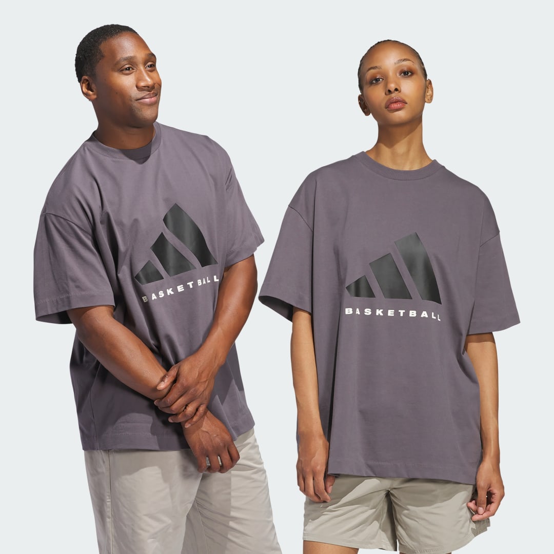 Тениска adidas Performance Basketball T-Shirt Лилаво | JC7834, 0