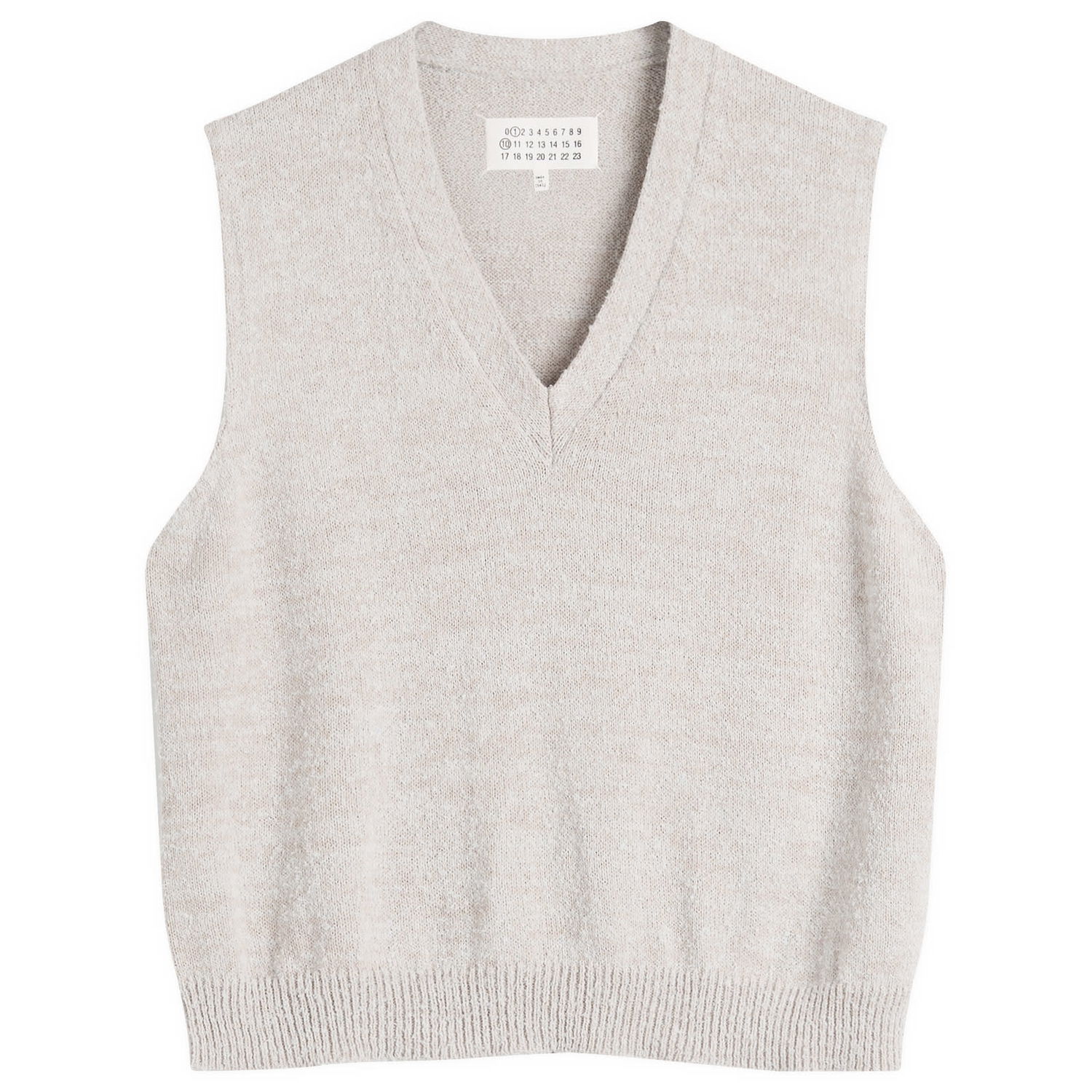 Жилетка Maison Margiela V-Neck Knitted Vest, Size Large Бежово | S50FB0115-M13152-003F, 1