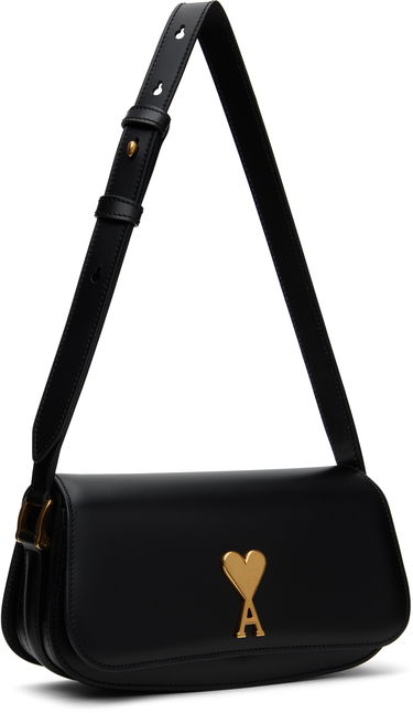 Дамска чанта AMI AMI Paris Leather Shoulder Bag Зелено | ULL018.AL0104, 4