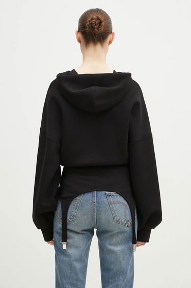 Суитчър Fiorucci Fiorucci Neoprene Suspender Zip-Up Hoodie Черно | W01FMSHO268NE01BK01, 2