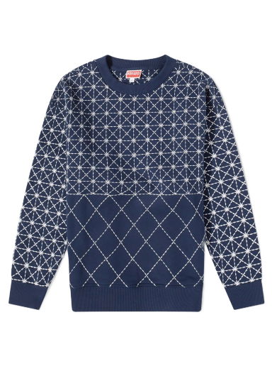 Sashiko Stich Oversized Crewneck