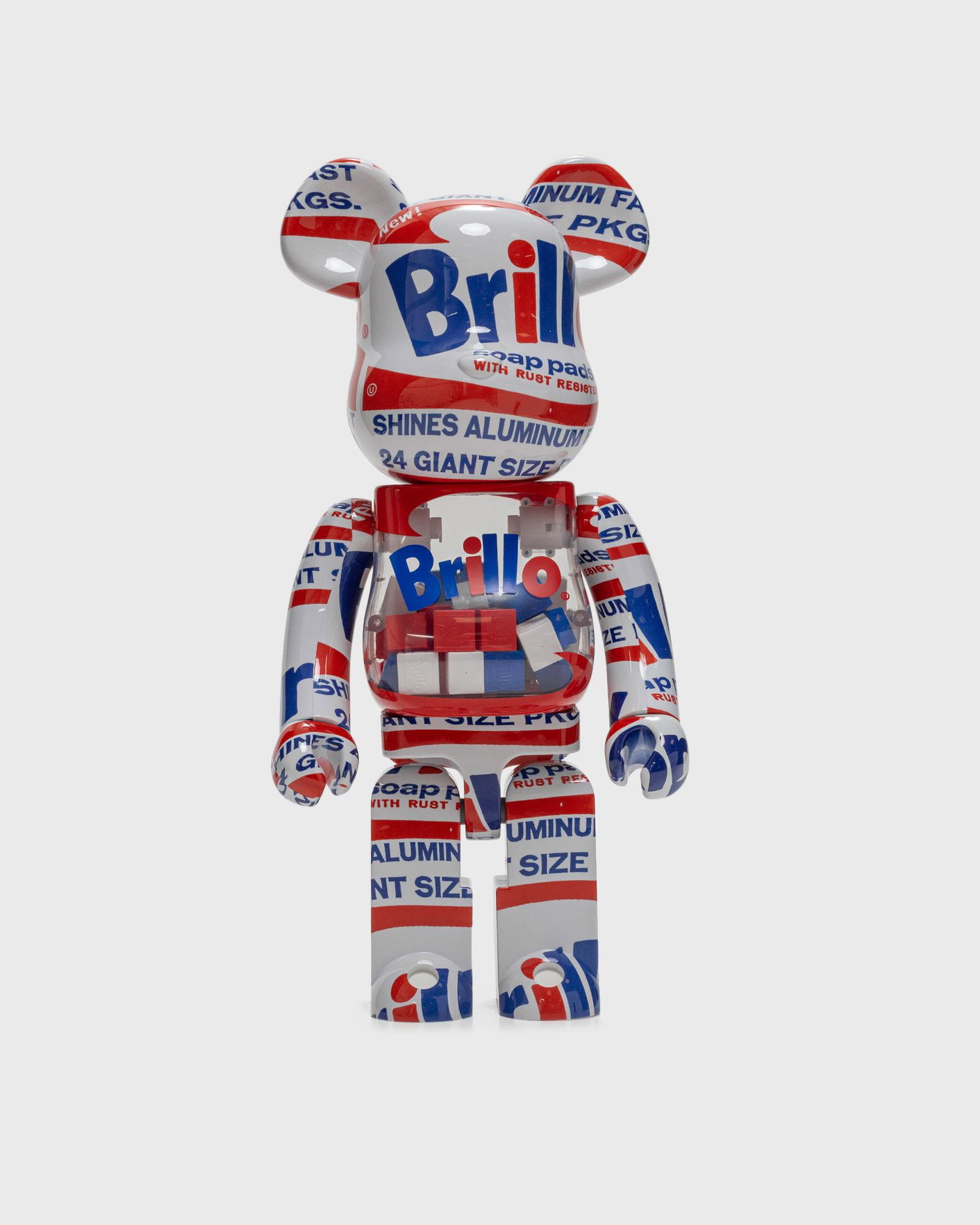 Колекционерско Medicom Toy ANDY WARHOL BRILLO 2022 1000% BE@RBRICK Figure Червено | MED1190, 0