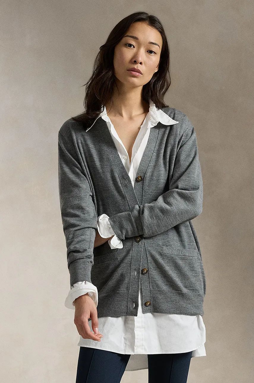 Пуловер Polo by Ralph Lauren Wool Cardigan Сиво | 211956233, 0