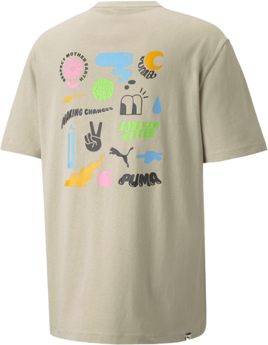 Тениска Puma Downtown Graphic Tee Бежово | 53159642, 1
