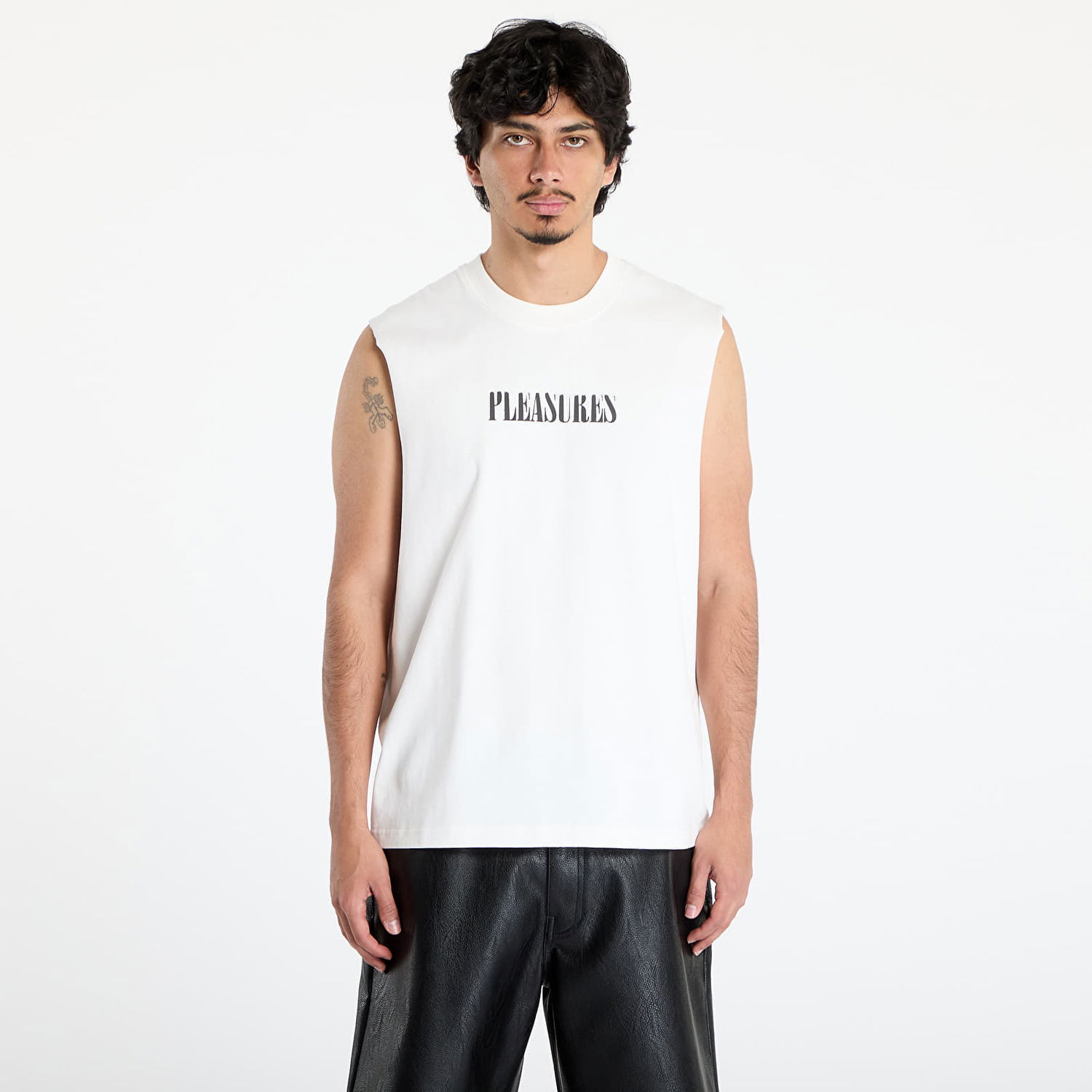 Потник Pleasures PLEASURES Onyx Sleeveless T-Shirt Бяло | P25SU017 WHITE, 0