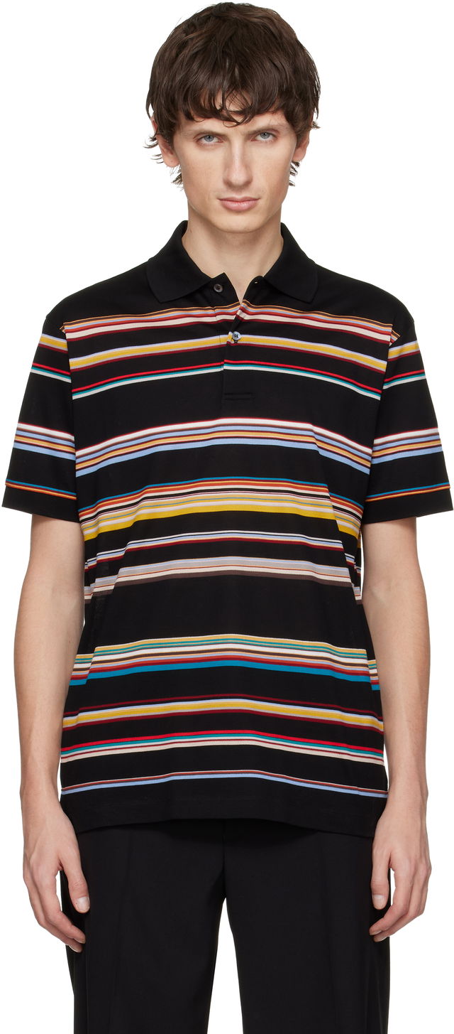 'Signature Stripe' Cotton-Piqué Polo