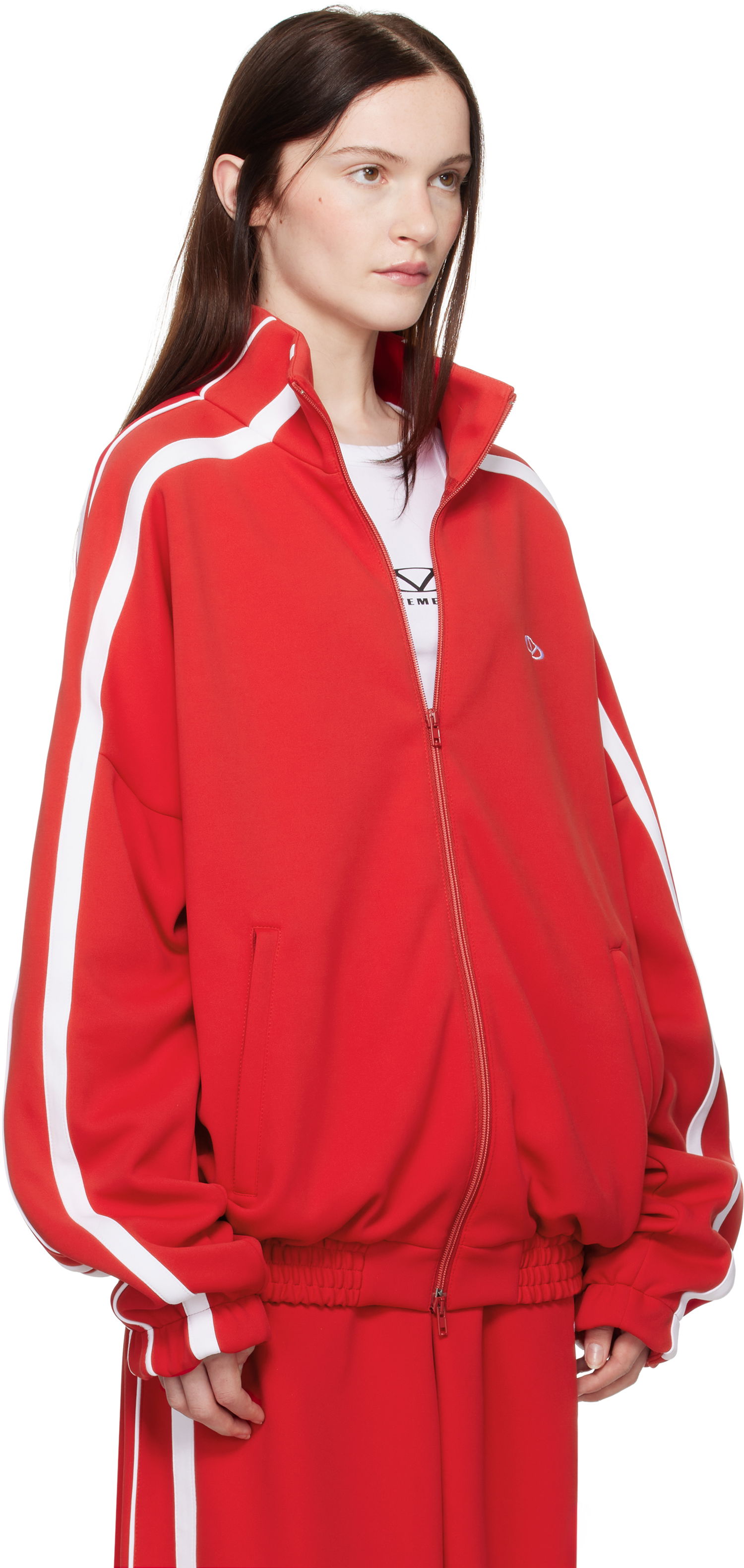 Яке VETEMENTS Vetements Oval Logo Track Jacket Червено | UA66JA360R, 1
