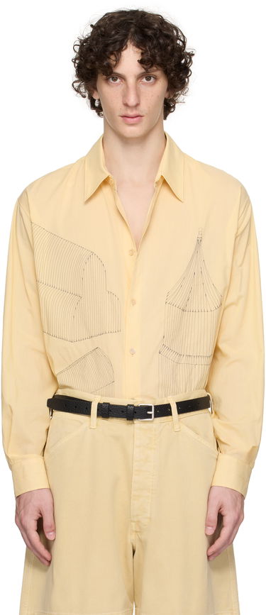 Риза LEMAIRE Lemaire Philippe Weisbecker Relaxed Shirt Жълто | SH1164 LF1389, 0
