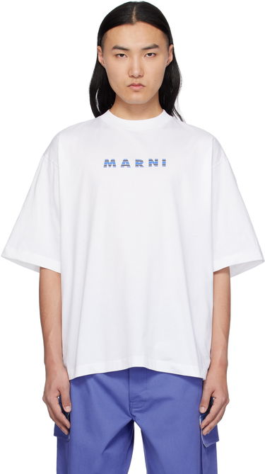 Тениска Marni Marni Crewneck Logo T-Shirt Бяло | HUMU0223HP USCX51, 0