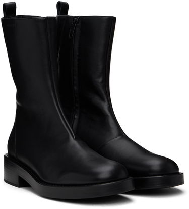 Кецове и обувки Courrèges Leather Rider Boots Черно | VESSAB012CR0068, 3