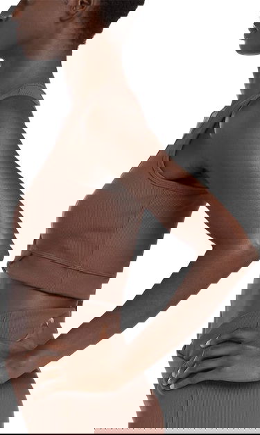 Потник Reebok Reebok Studio Rib Crop Tank Top Кафяво | 100075385, 4