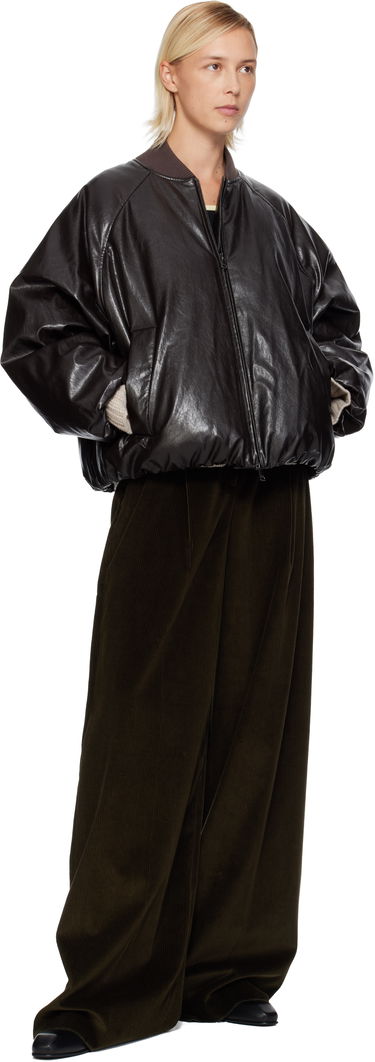 Пухо яке Max Mara Potente Faux-Leather Down Jacket Кафяво | 2525486042600, 3