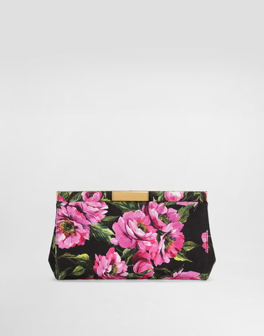 Дамска чанта Dolce & Gabbana Dolce & Gabbana Marlene Floral Print Clutch Черно | BB7672A6N03HN5KR, 3