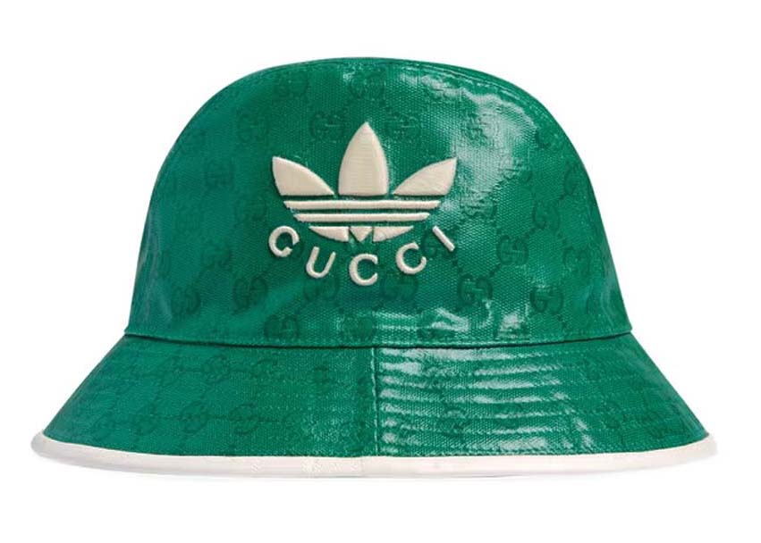 Шапка Gucci adidas x GG Canvas Fedora Green Зелено | 728215 3HAN6 3777, 0