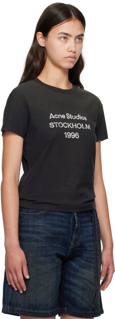 Тениска Acne Studios Acne Studios Logo T-Shirt Черно | CL0395-, 1