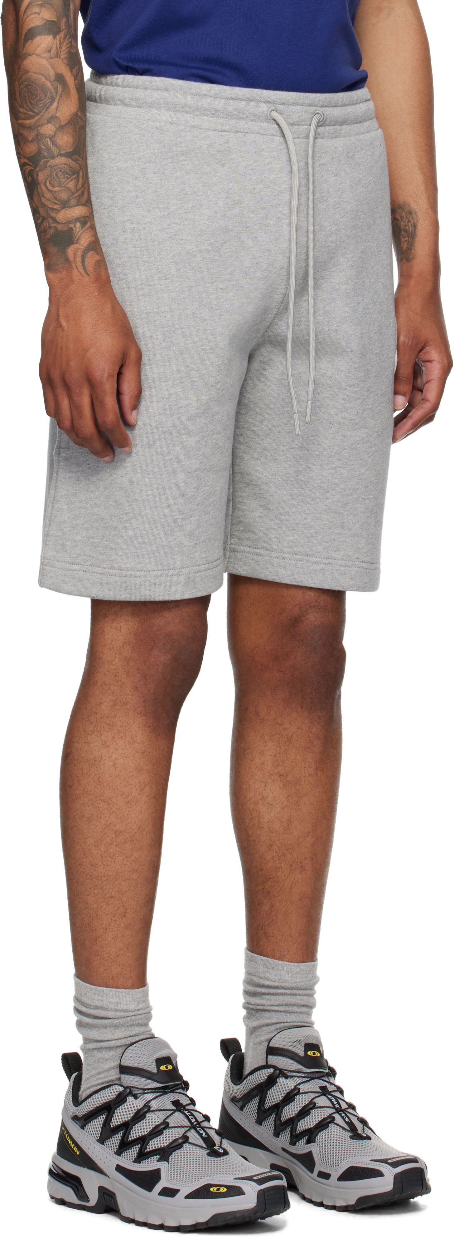 Къси панталони Moncler Moncler Logo Patch Cotton Shorts Сиво | K20918H0000489AZU, 1