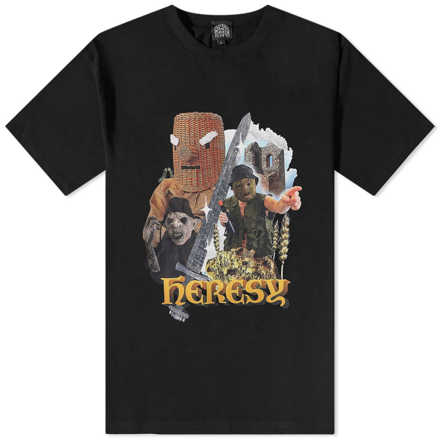 Тениска Heresy Quest Tee Черно | HSS23-T02B-BK, 0