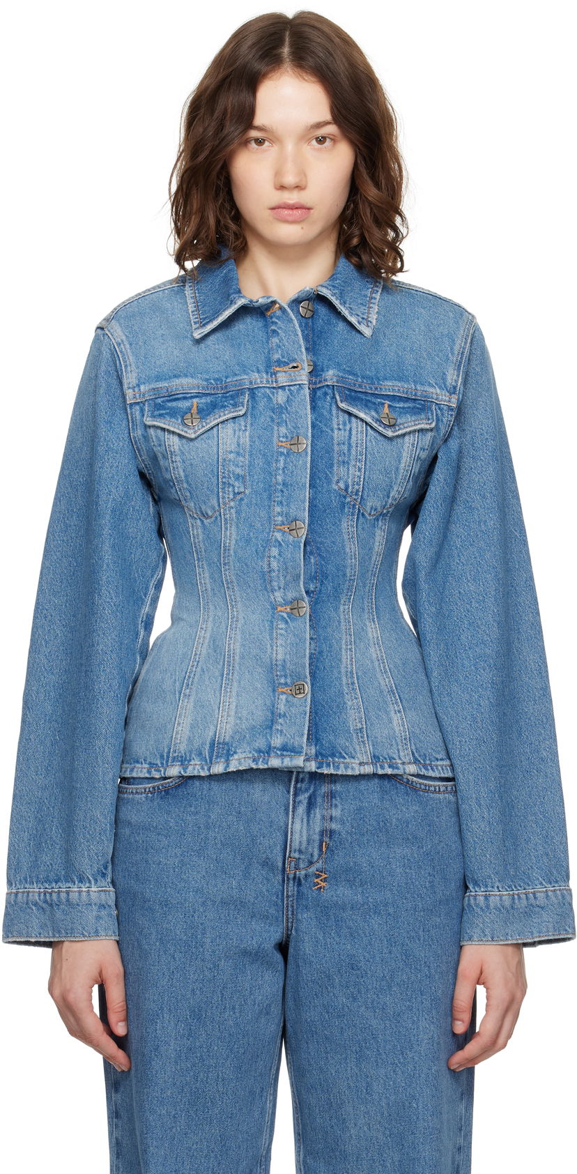 Яке Ksubi Cinched Crop Tru Vintage Denim Jacket Синьо | WPF25JK005