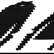 Peeka Ribbed Knit Top with Collar and Cut-Out Sleeves