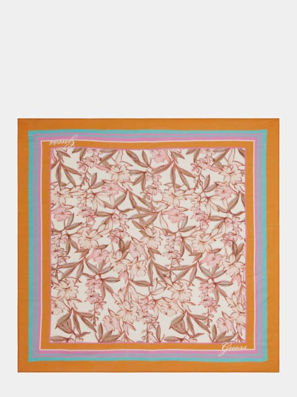 Шал GUESS Floral Print Scarf Кафяво | W4YZ06WEA30, 0