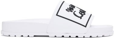 Кецове и обувки Versace Versace Jeans Couture Logo Shelly Pool Slides Бяло | E78VA3SQ2_E71352, 0