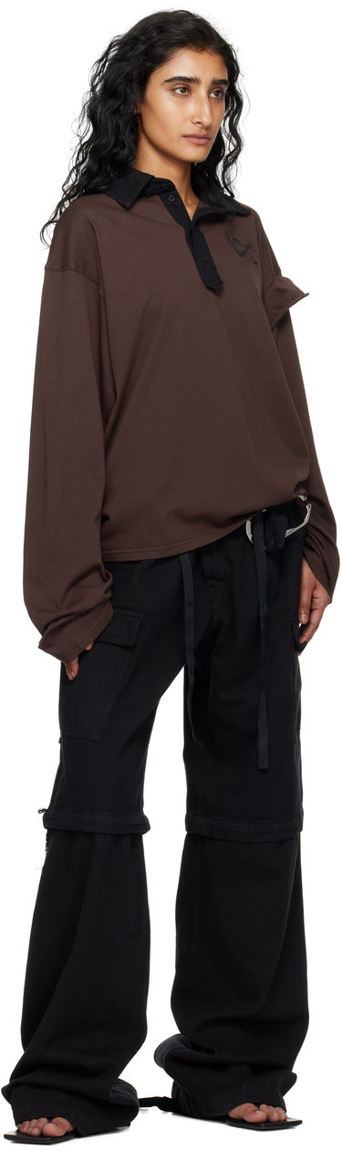 Поло тениска Ottolinger Ottolinger Long Sleeve Polo Кафяво | 115-102915-03, 3