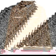 Leopard Print Quarterzip Track Hoodie