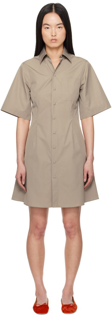 Pокля AMI AMI Paris Short Sleeve Shirt Minidress Бежово | FDR162.CO0076, 0