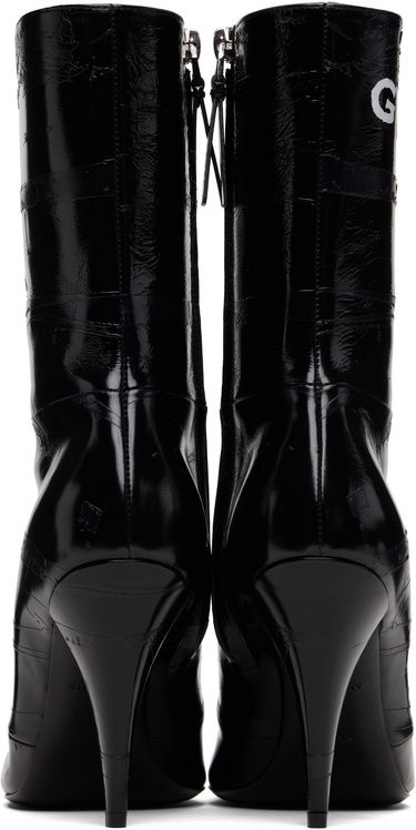 Кецове и обувки Givenchy Givenchy Sliced Square 'GIVENCHY' Tape Boots Черно | BE605FE2FQ001, 1