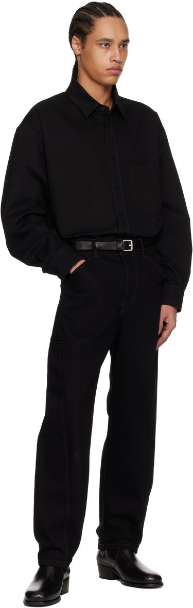 Риза LEMAIRE LEMAIRE Oversized Button-Down Shirt Черно | OV1019 LF1365, 4