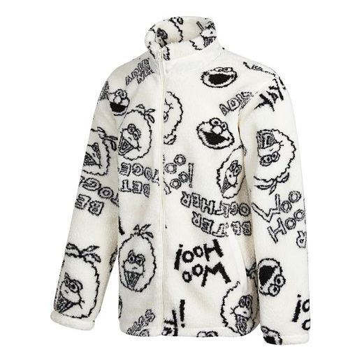 Суитчър adidas Originals SESAME STREET Polar Fleece Jacket Бяло | HD7298, 0